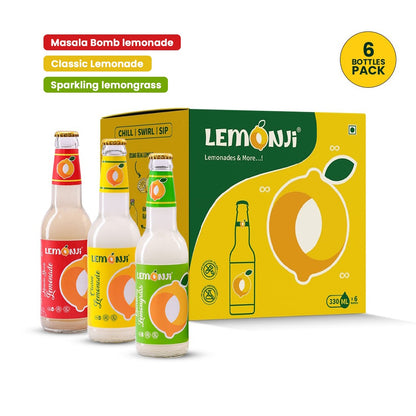 Lemonji Assorted 6 Bottles Pack (2MBL-2CL-2SL)