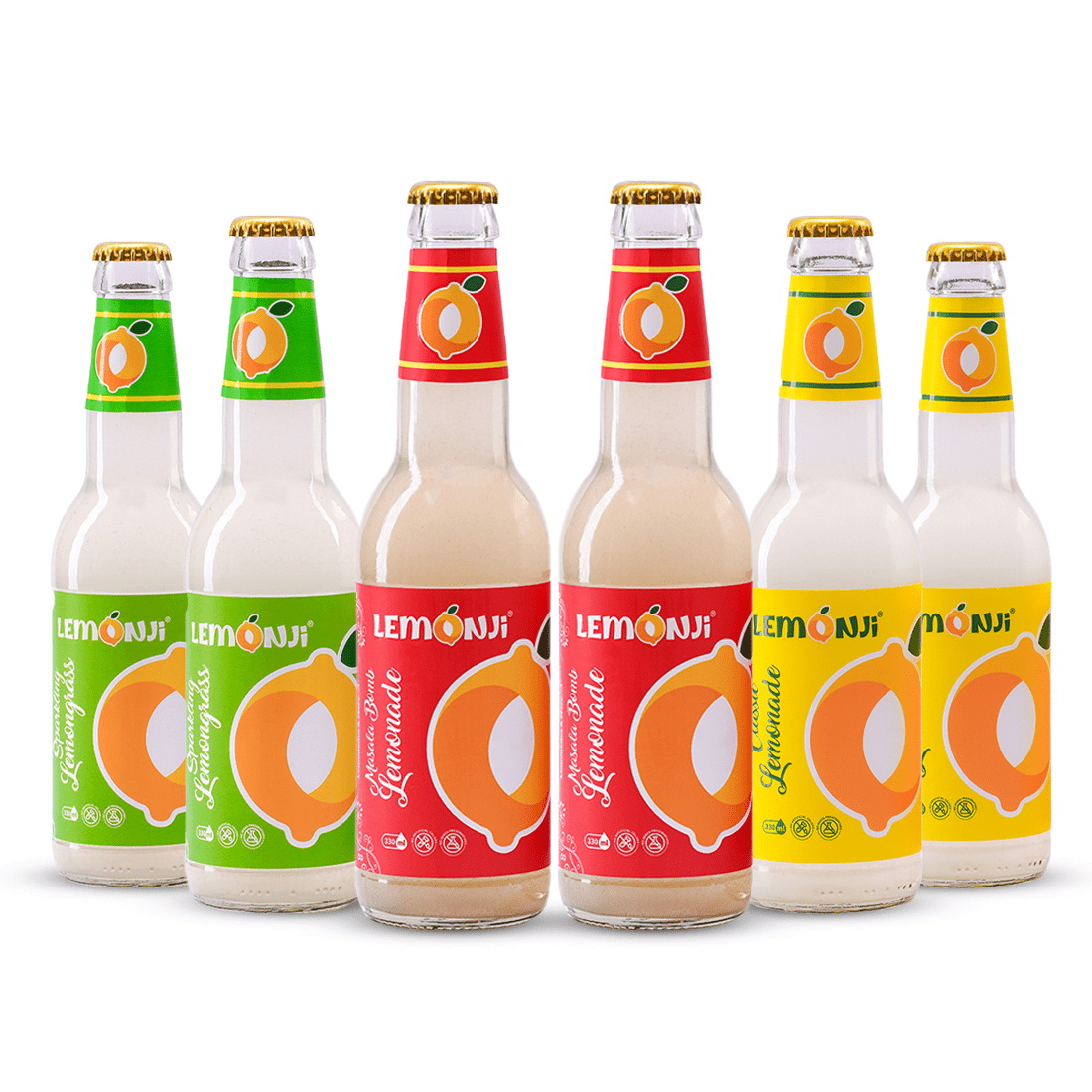 Lemonji Assorted 6 Bottles Pack (2MBL-2CL-2SL)