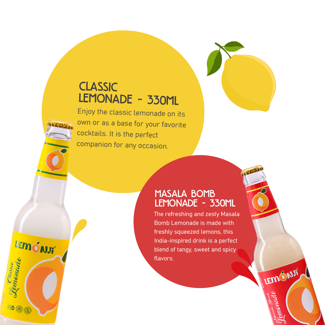 Lemonji Assorted 6 Bottles Pack (3MBL-3CL)